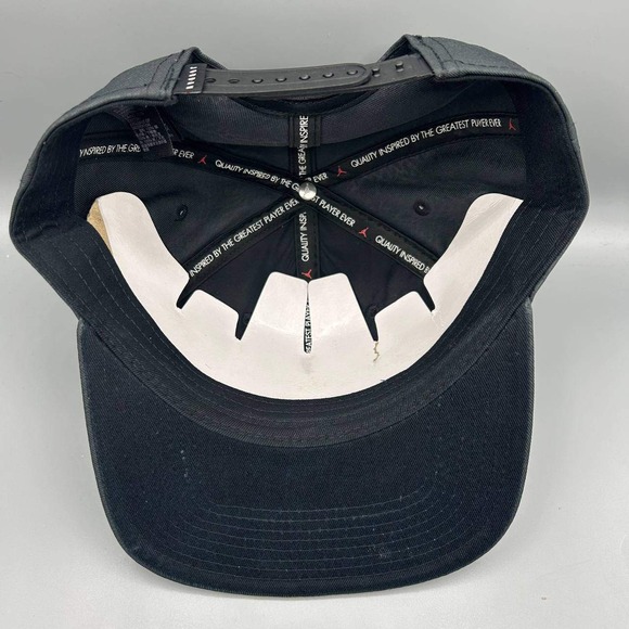 Air Jordan Hat Men Black Cement Elephant Metal Logo Jumpman Snap Back Cap